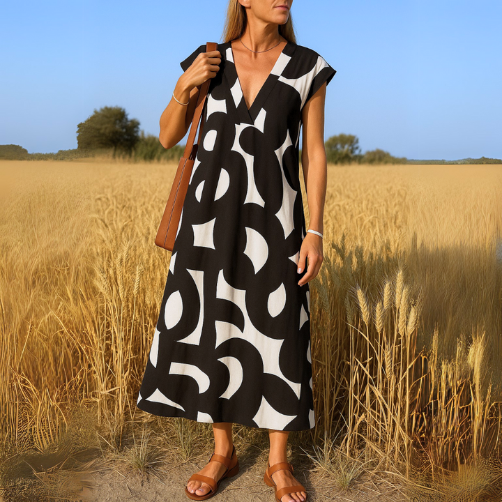 Valerie | Flowing V-neck Dress