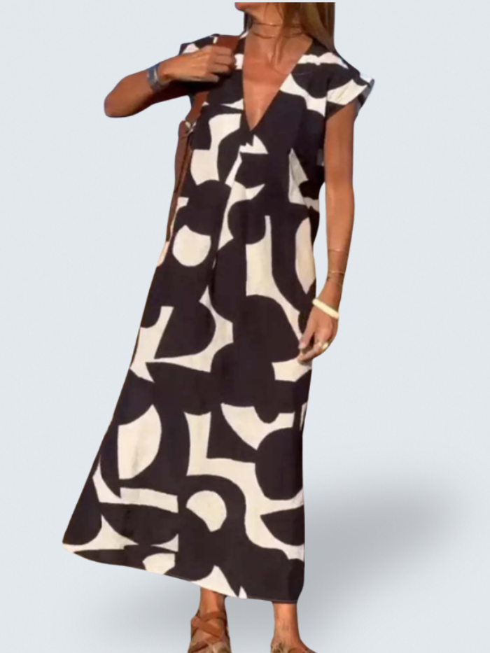 Valerie | Flowing V-neck Dress