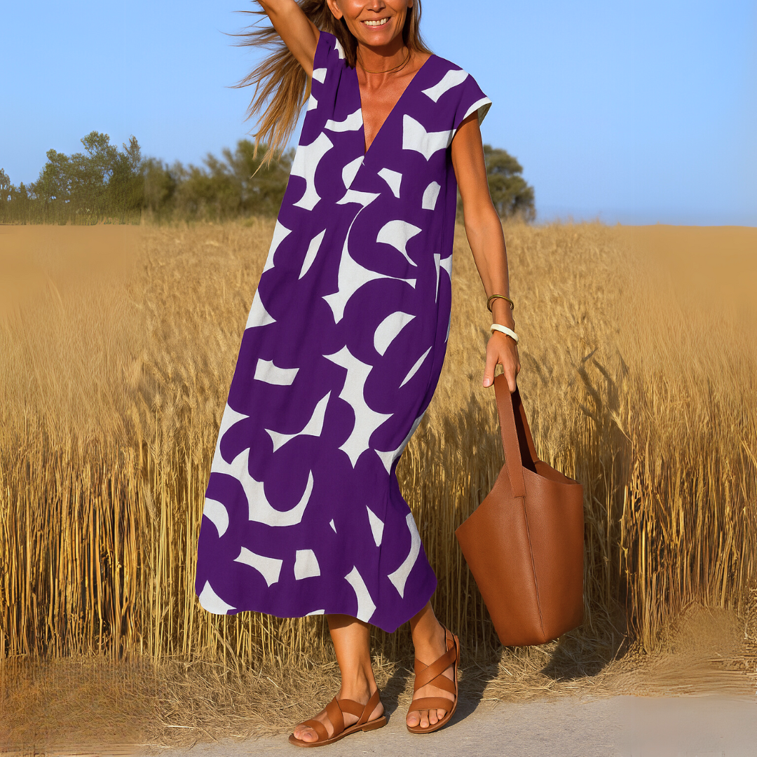 Valerie | Flowing V-neck Dress