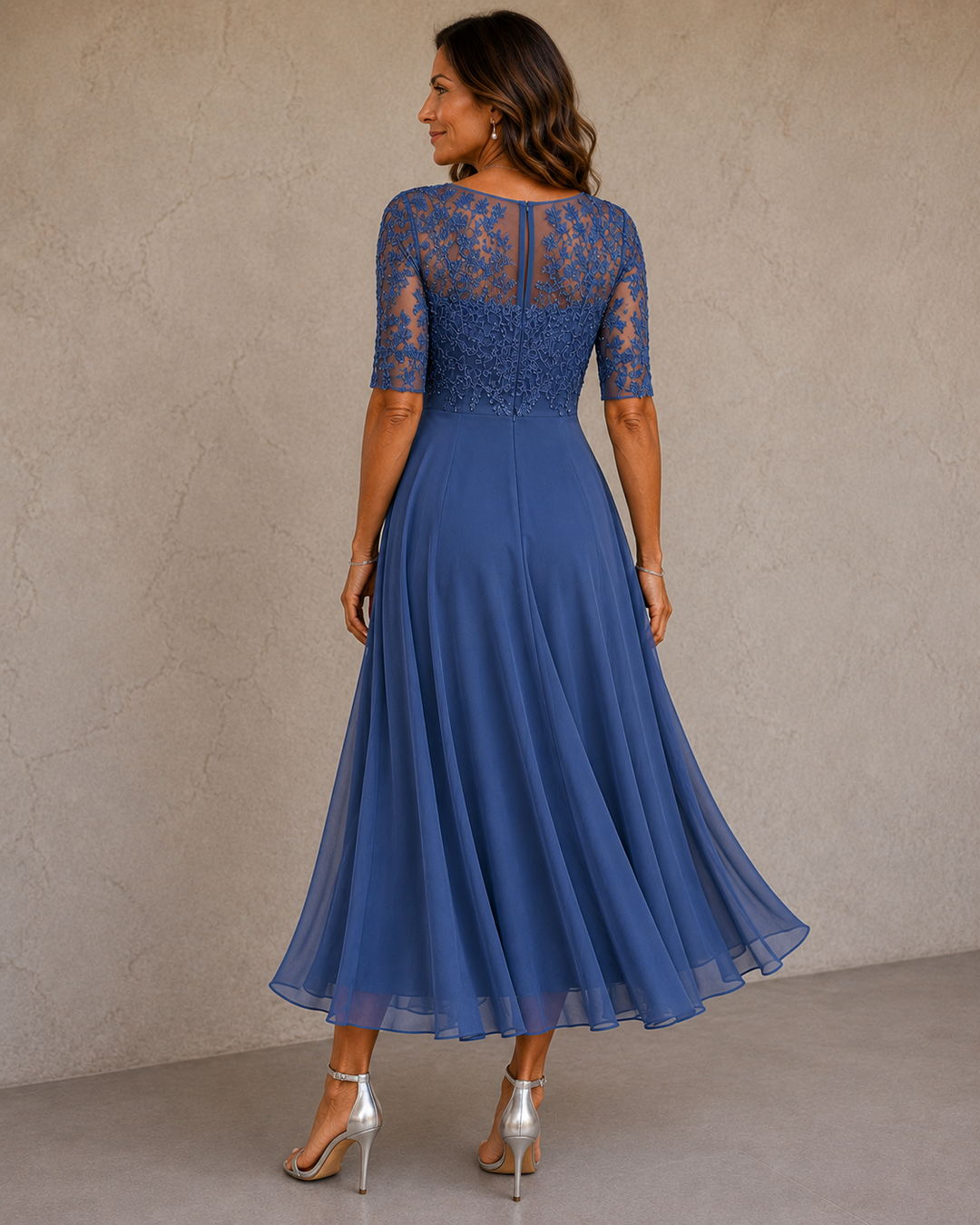 Charlotte™ | Elegant Lace Midi Dress