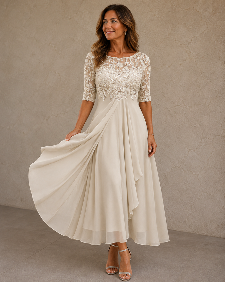 Charlotte™ | Elegant Lace Midi Dress