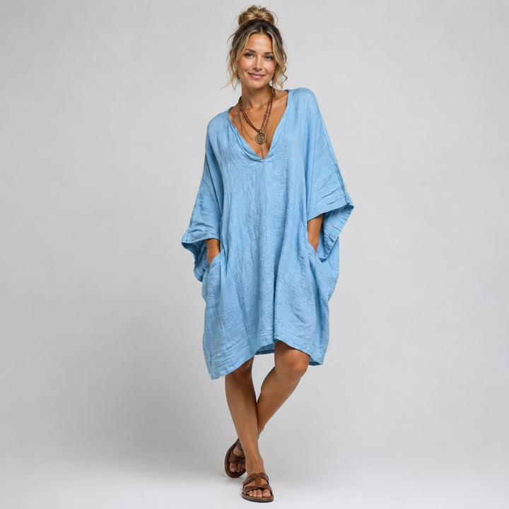 Elea™ Oversized V-Neck Dress