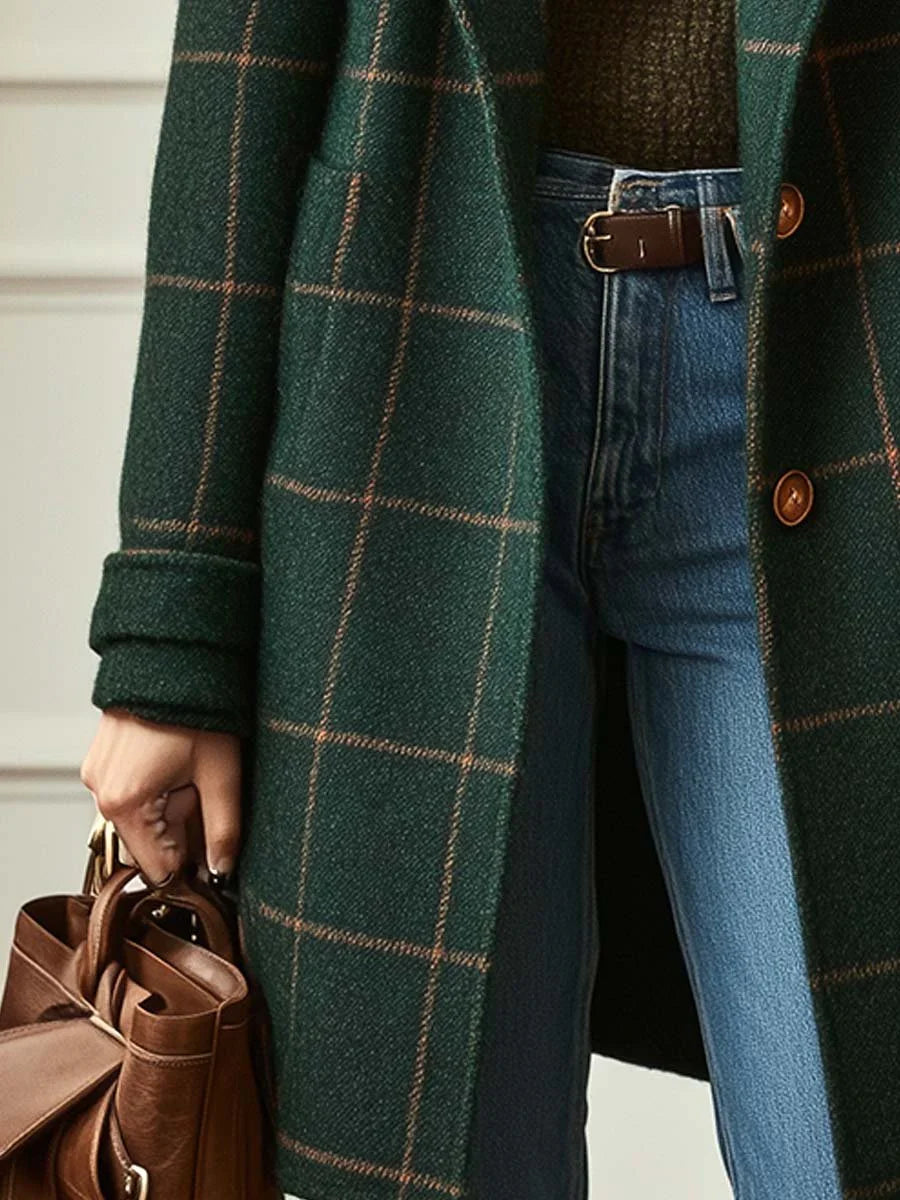 Caroline™ | Elegant Checked Coat