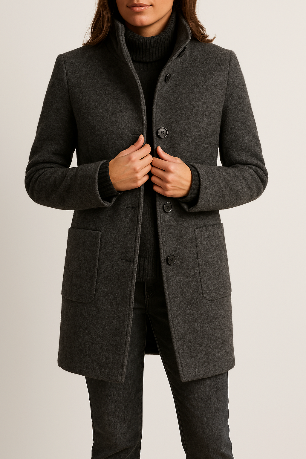 Christine™ | Classic Button-Up Coat