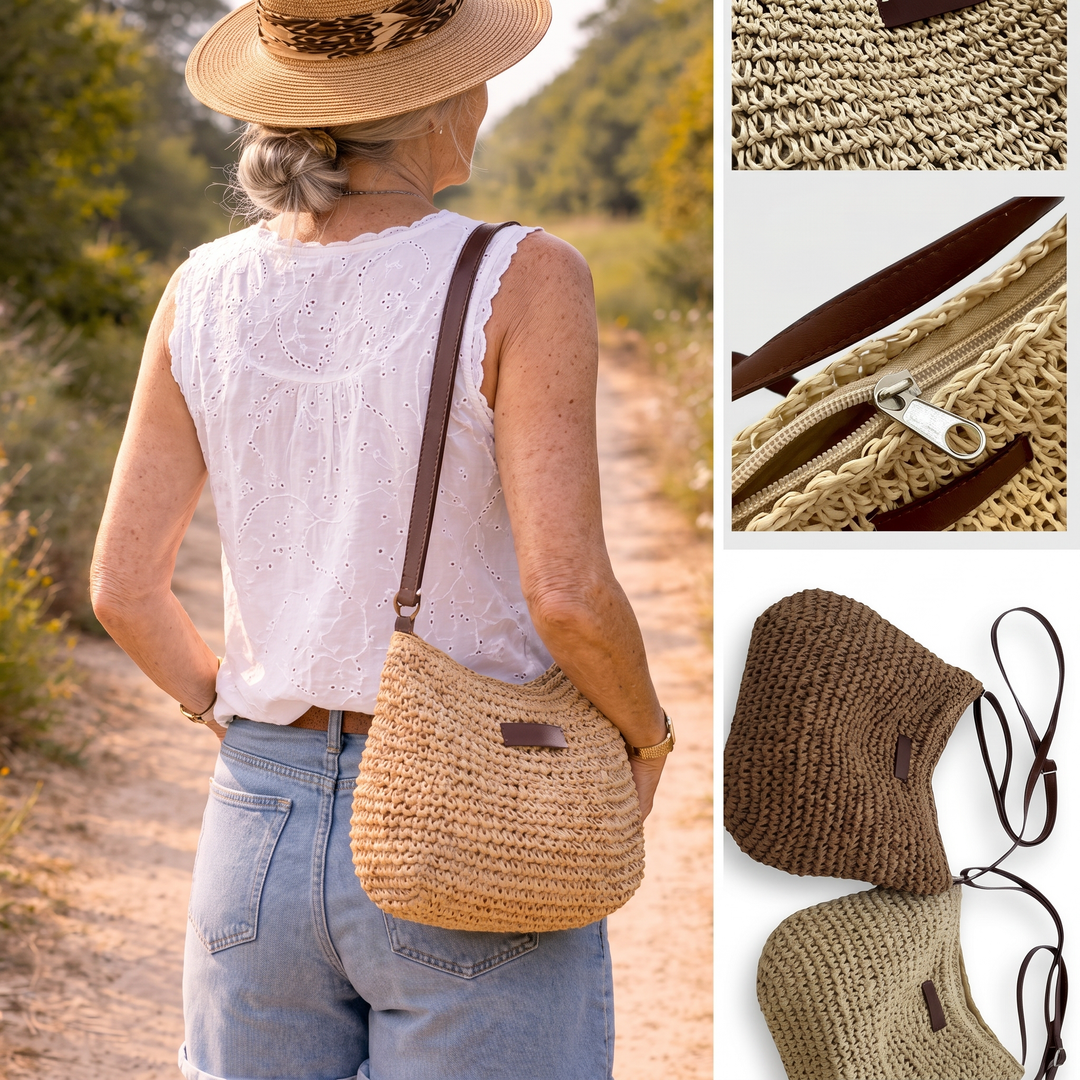 Rosie™ | Elegant Woven Shoulder Bag