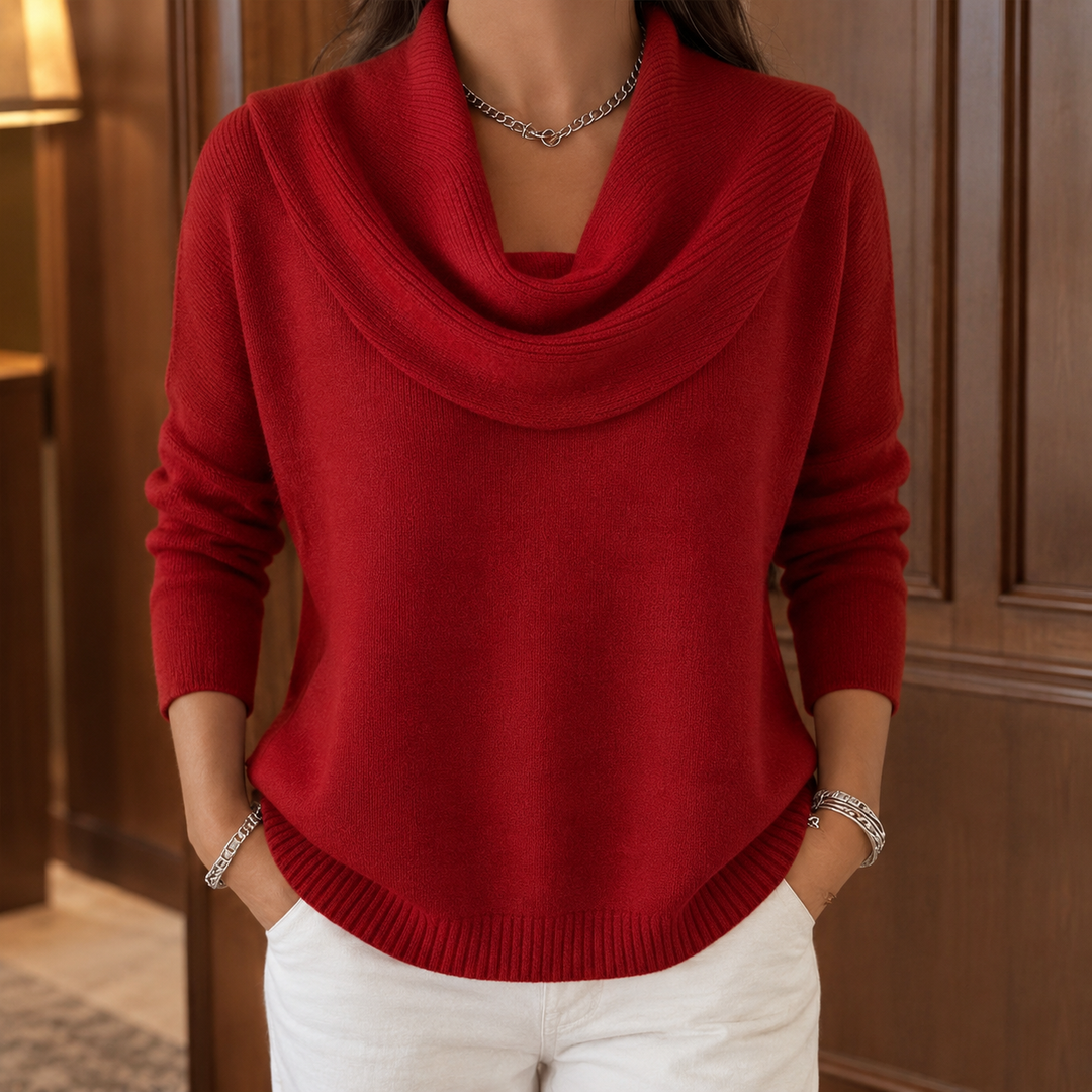 Julia™ | Draped Collar Jumper