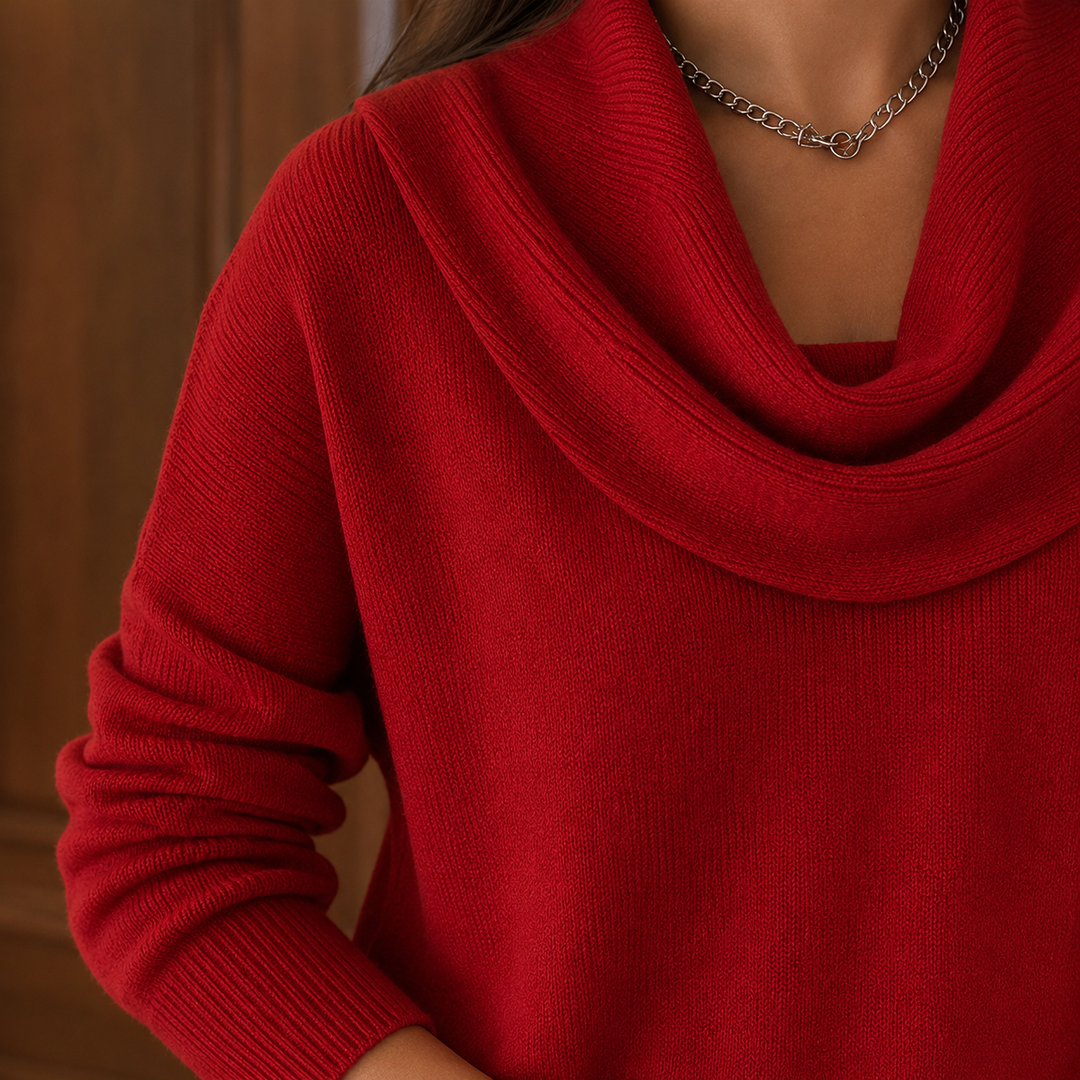 Julia™ | Draped Collar Jumper