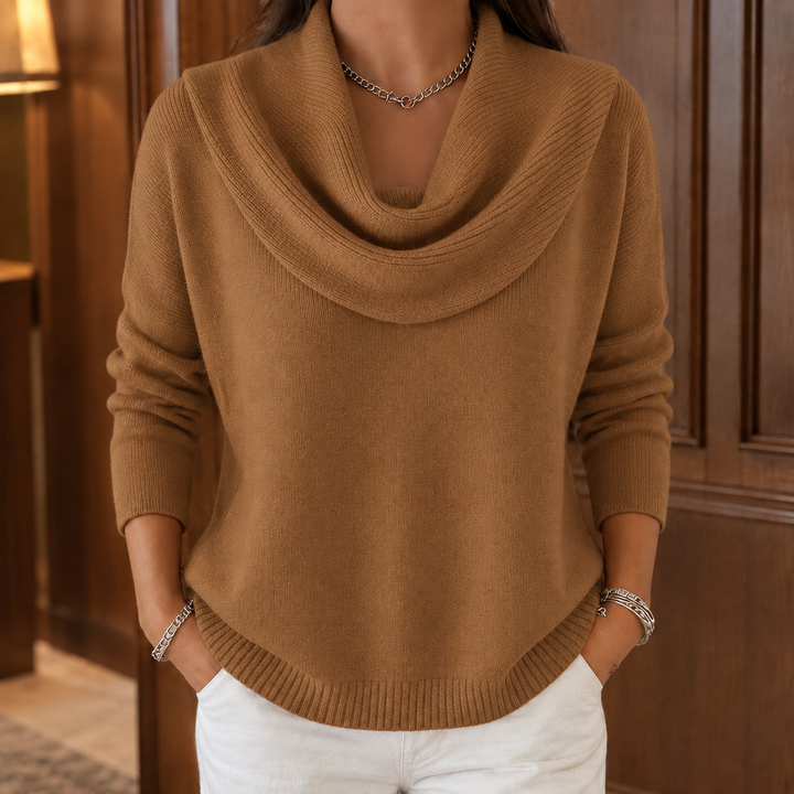 Julia™ | Draped Collar Jumper