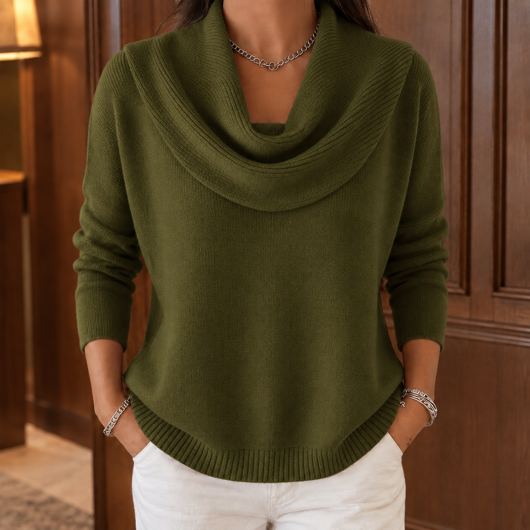 Julia™ | Draped Collar Jumper