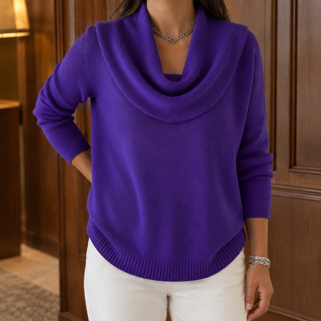 Julia™ | Draped Collar Jumper
