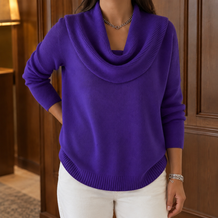 Julia™ | Draped Collar Jumper