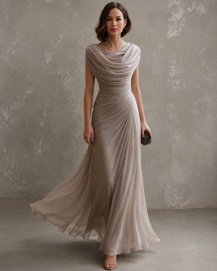 Alexandra™ | Elegant Draped Maxi Dress