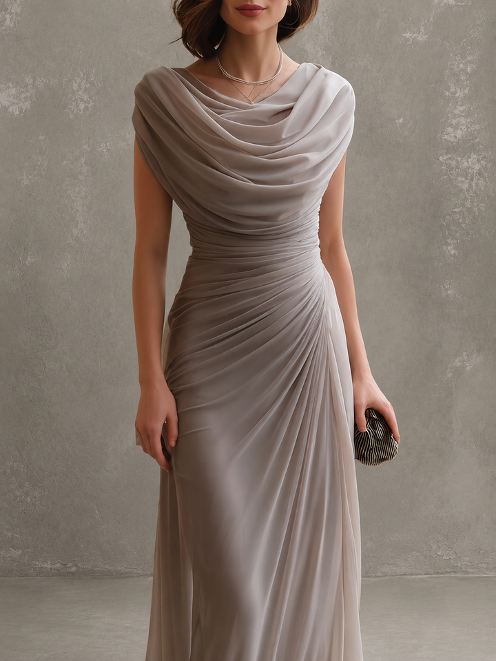 Alexandra™ | Elegant Draped Maxi Dress
