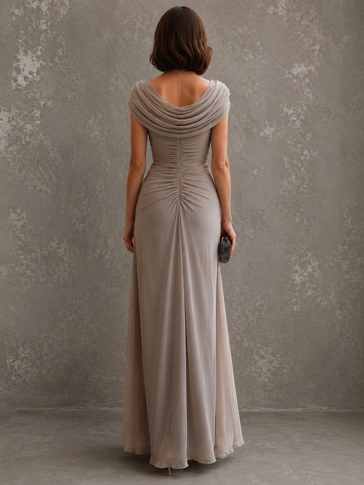 Alexandra™ | Elegant Draped Maxi Dress