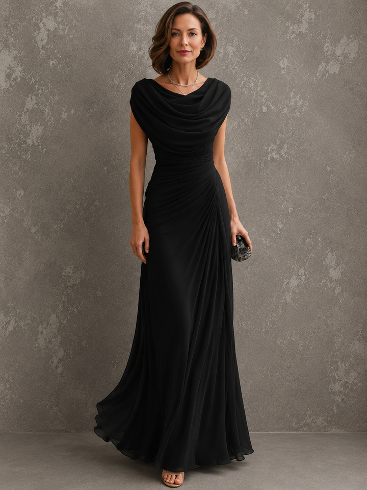 Alexandra™ | Elegant Draped Maxi Dress