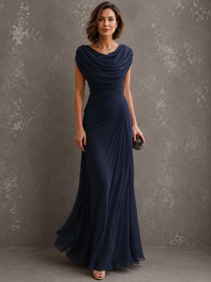Alexandra™ | Elegant Draped Maxi Dress