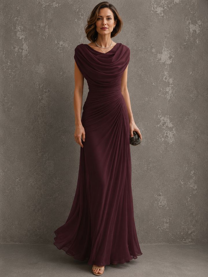 Alexandra™ | Elegant Draped Maxi Dress