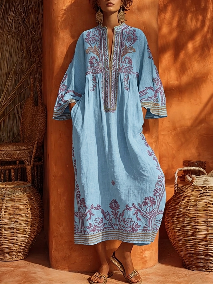 Celestina™ Embroidered Boho Maxi Dress