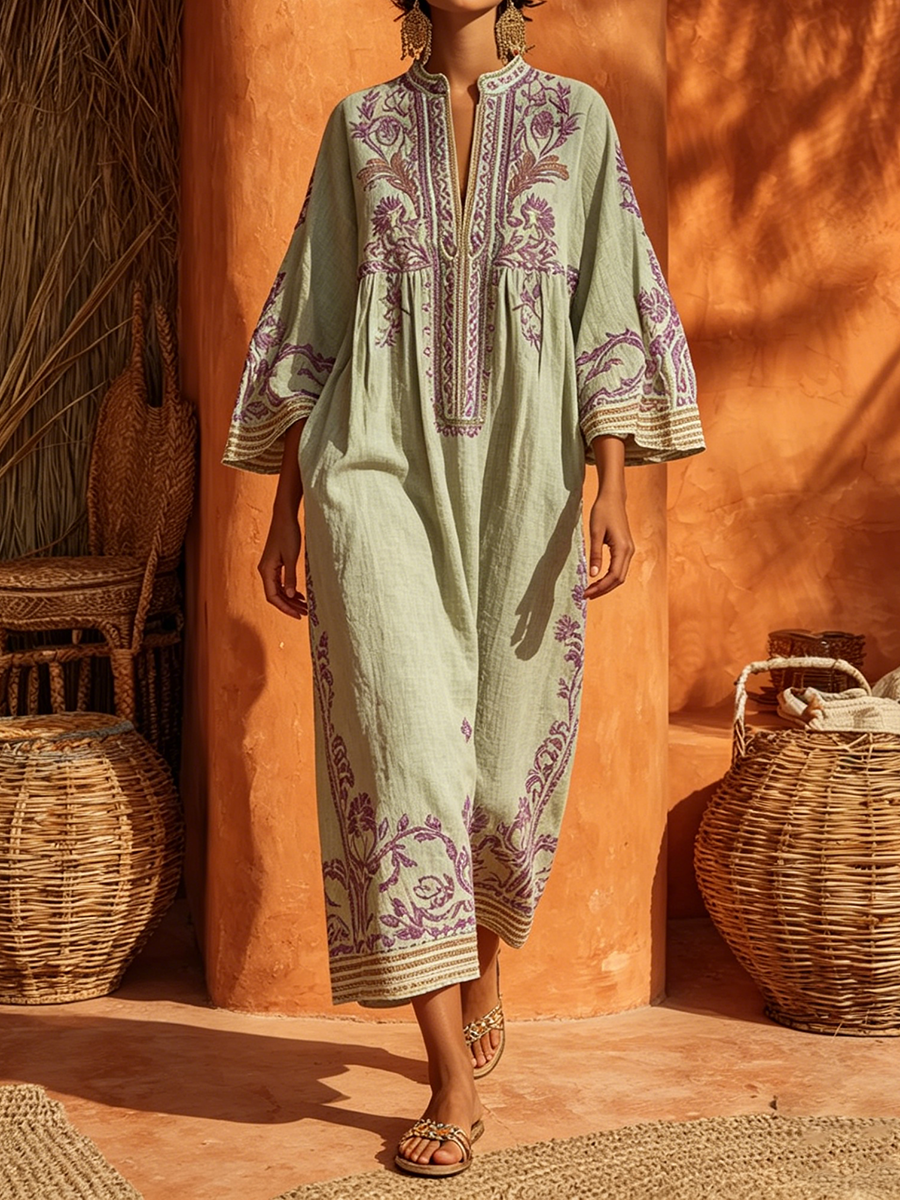 Celestina™ Embroidered Boho Maxi Dress