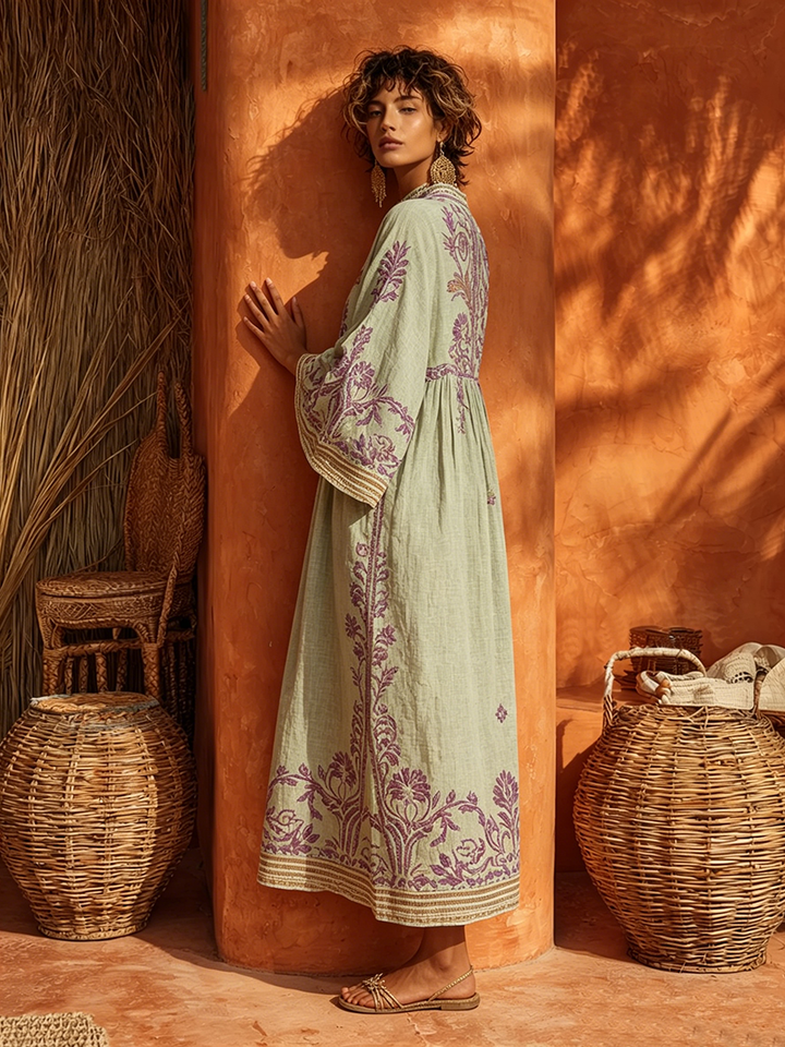 Celestina™ Embroidered Boho Maxi Dress
