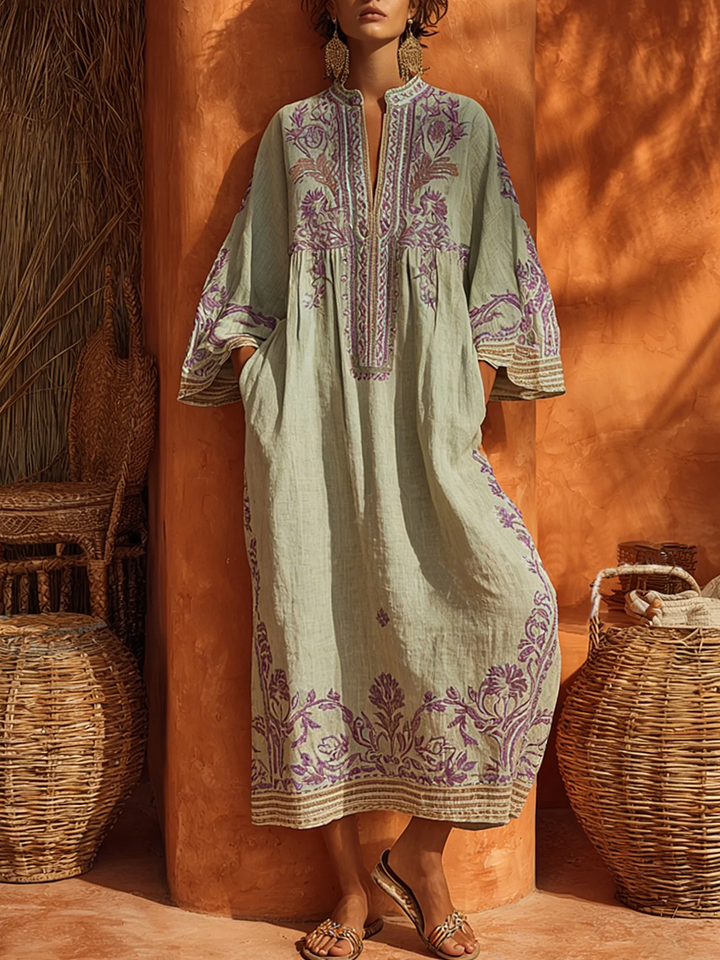 Celestina™ Embroidered Boho Maxi Dress